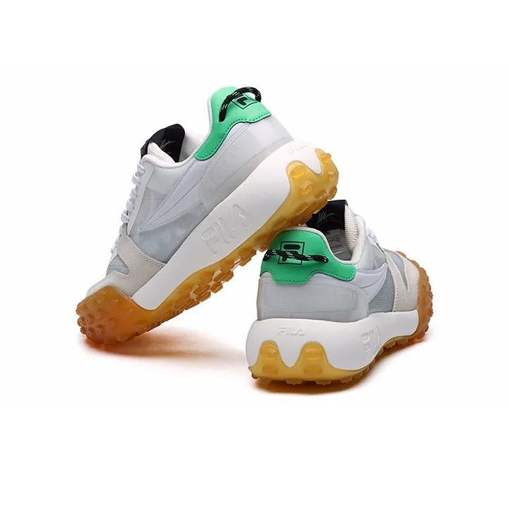 FILA Gara Slip Resistant Cushioning Wear Resistant Breathable Low Top Chunky Sneakers Men's Early Snow-4