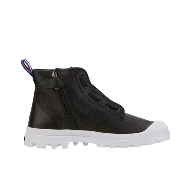 Palladium Pampa HI Lea Zip TPZ Durable Cushioning Short Outdoor Boots Women's Black-1