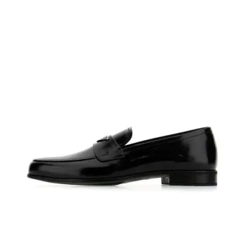 PRADA Triangle-logo Brushed Loafers