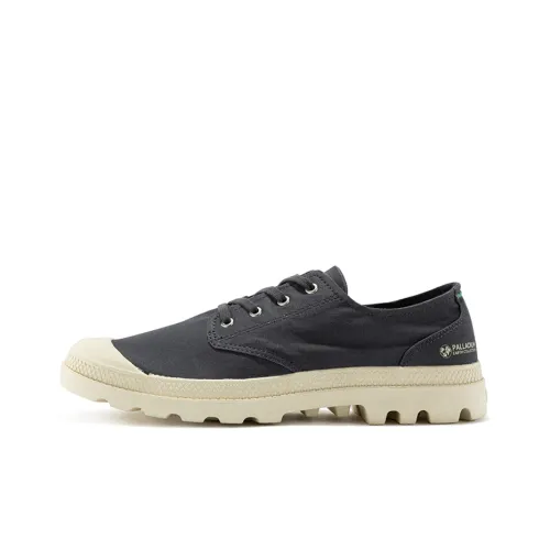 Palladium Pampa Ox Organic II Breathable Wear-Resistant Slip-Resistant Low-Top Canvas Shoes Women's Gray Blue