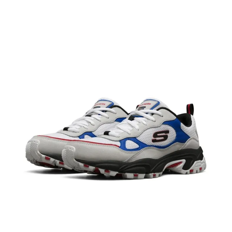 Skechers Stamina Running Shoes White/Black/Blue-1