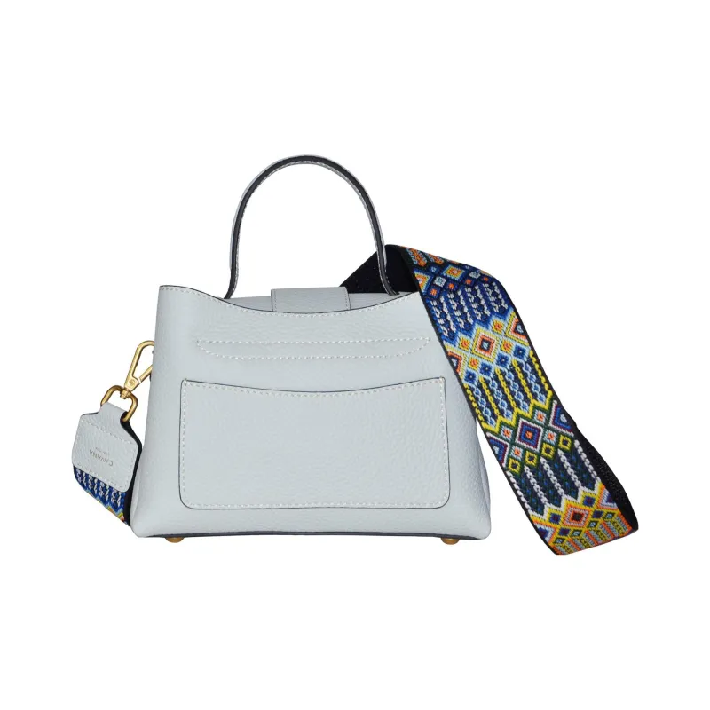 CAVANA Leather Handbag Shoulder Bag Crossbody Bag Women's Glacier Blue-3