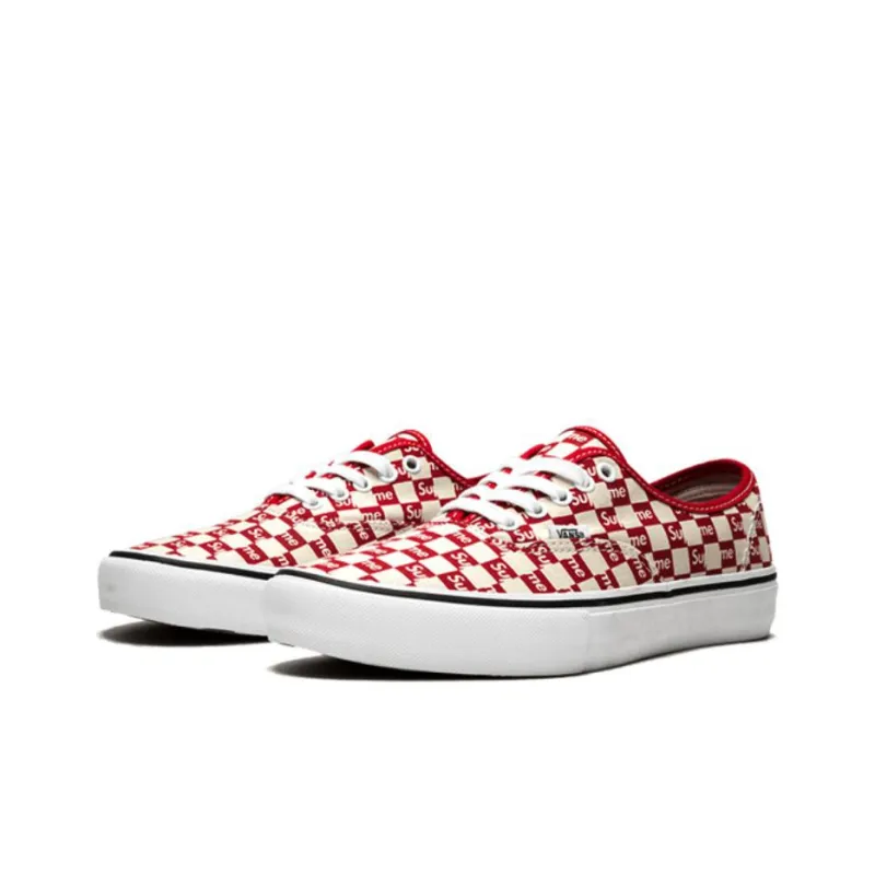 Vans Authentic Supreme Red Checker Logo-1