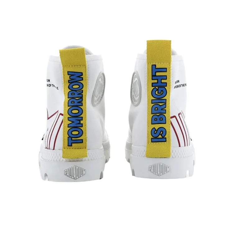 Palladium Pampa Dare REW FWD Anti Slip And Wear Resistant Breathable High Top Canvas Shoes Unisex White-4
