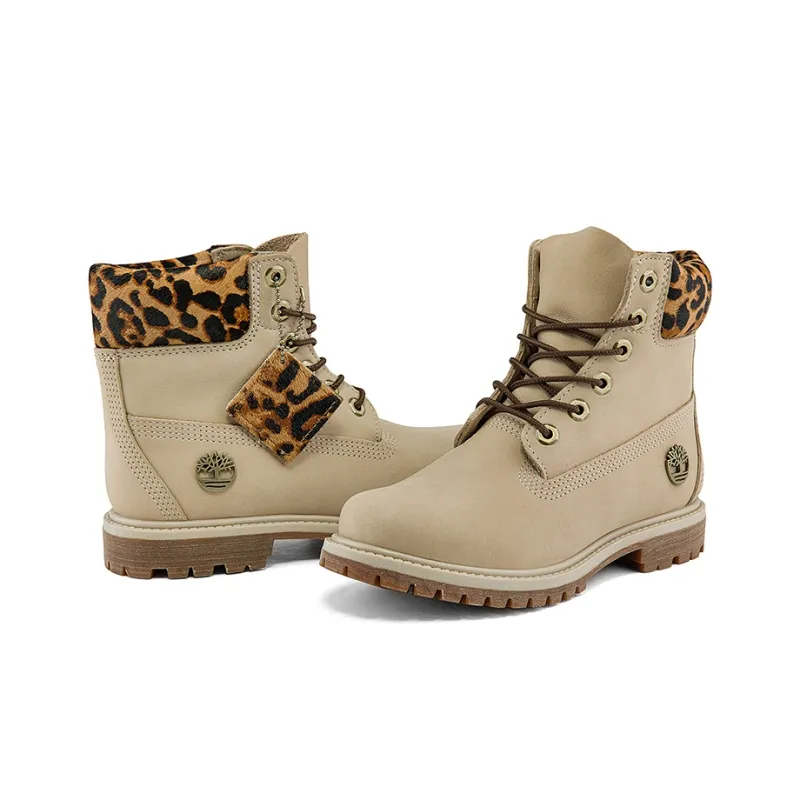 Timberland 6 Inch Safari Cheetah Waterproof Boot 'Ivory Nubuck' Women's-4
