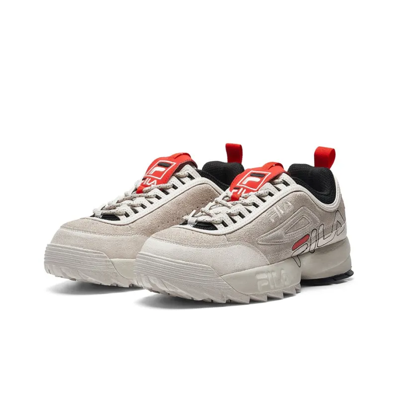 FILA FUSION Disruptor 2 Chunky Sneakers Women's Low Top White Silver-2
