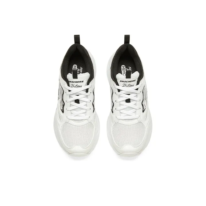 Skechers D'LITES AIRY 3.0 Anti Slip Wear Resistant Low Top Chunky Sneakers Women's White-2