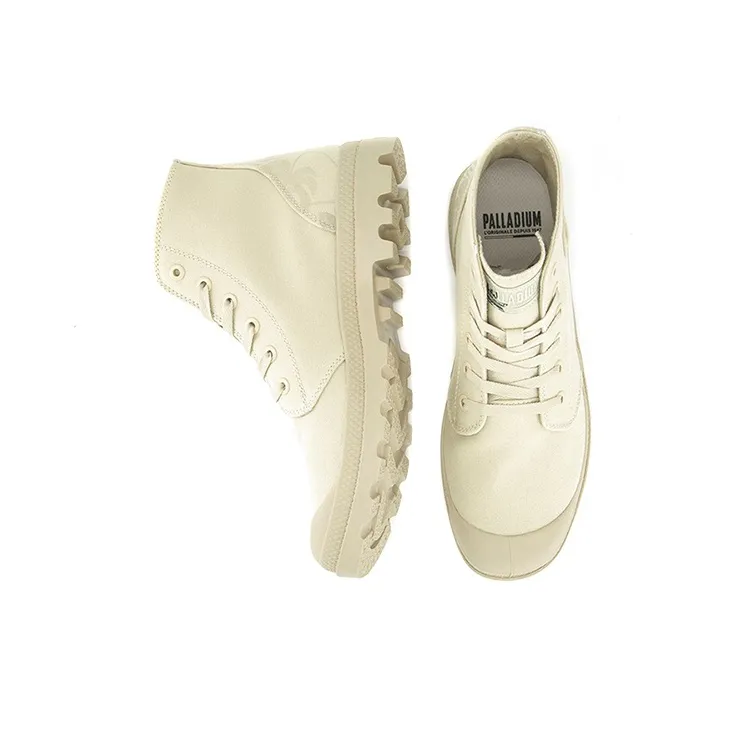 Palladium Pampa Hi Palm Camo Durable Breathable High Top Canvas Shoes Unisex Desert Yellow-2