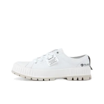 Palladium Anti Slip Wear Resistant Low Top Canvas Shoes Unisex Star White