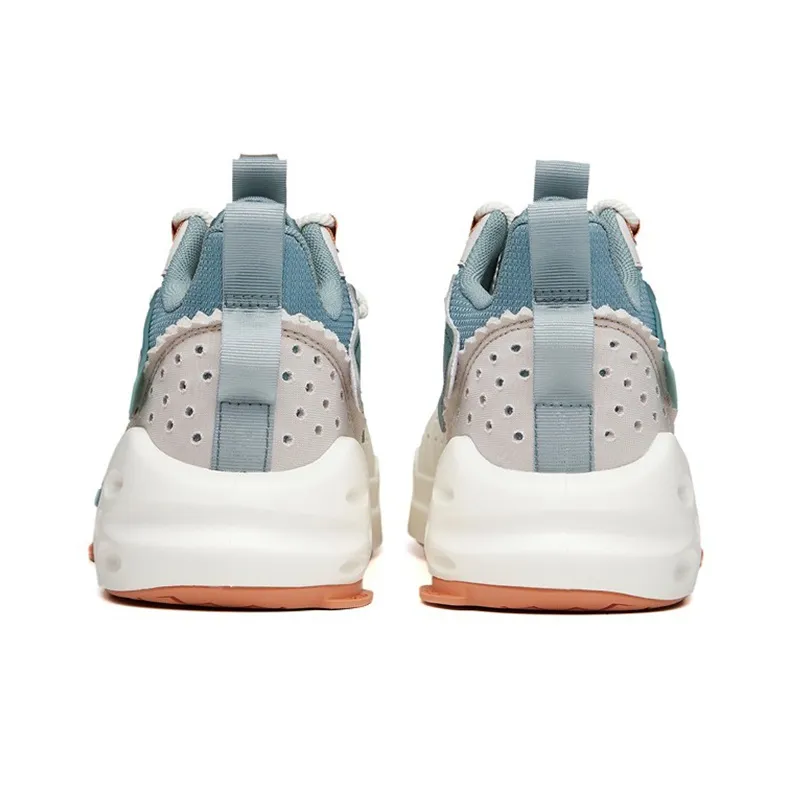 Anta Anti-Slip And Wear-Resistant Breathable Mid-Top Chunky Sneakers Men's White Blue-3