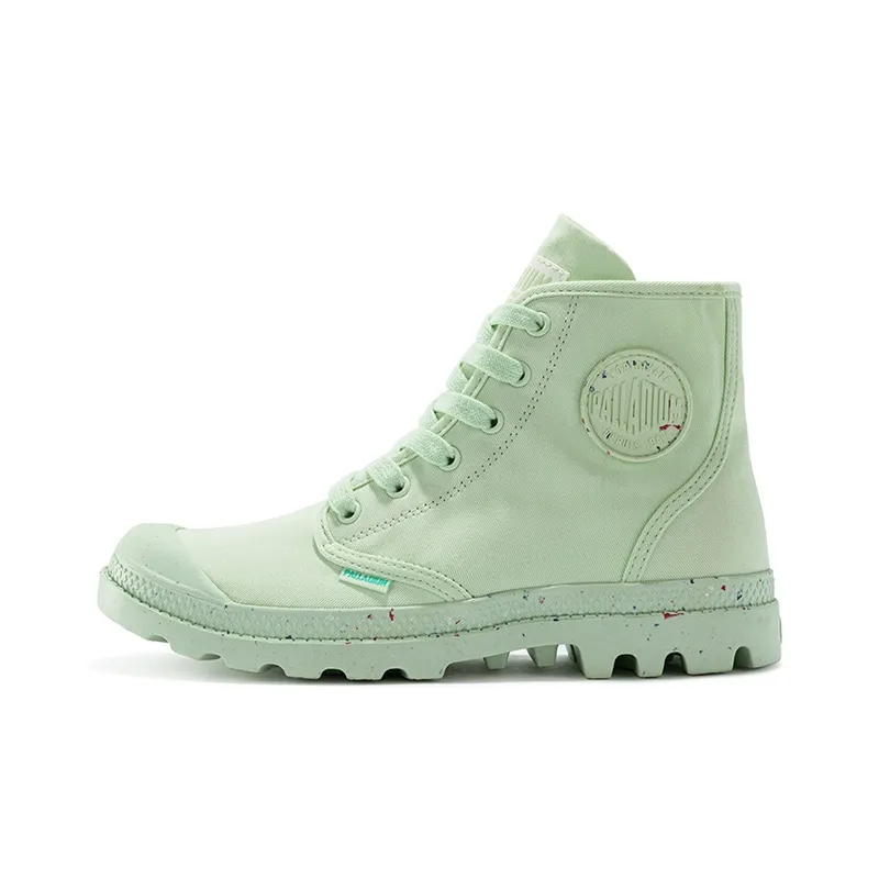 Palladium Pampa Hi Icecream Anti-Slip And Wear-Resistant Breathable High-Top Canvas Shoes Unisex Aquamarine-0