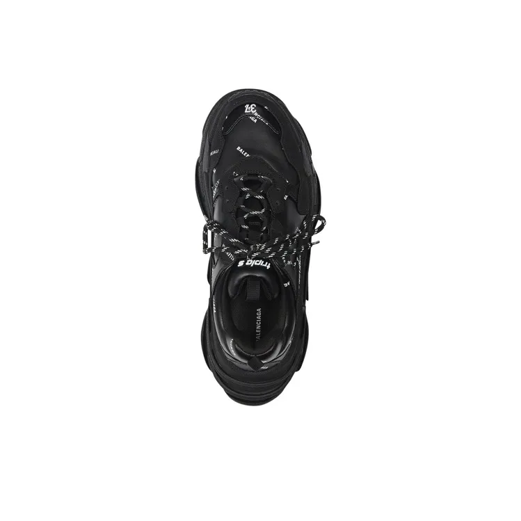 Balenciaga All Over Logo Triple S Black Women's-1