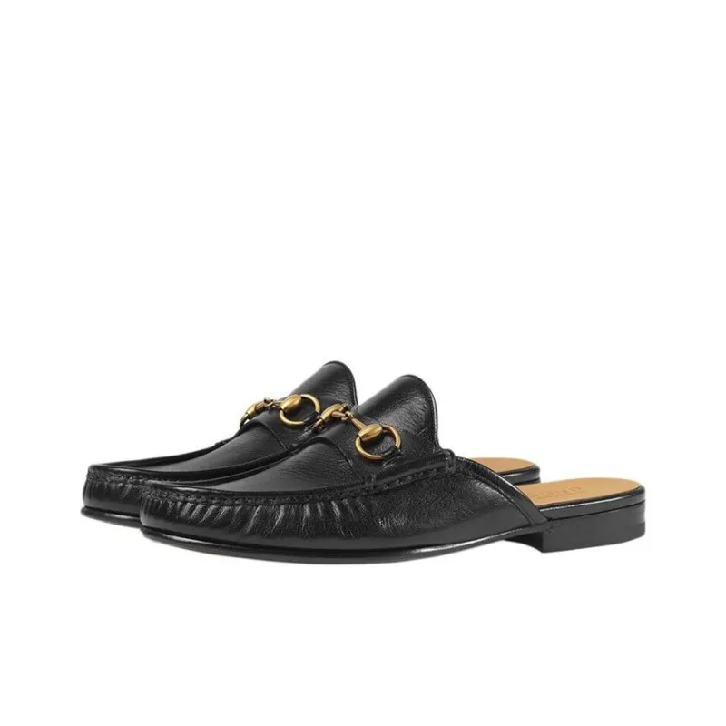 GUCCI Horsebit Leather Slipper-2