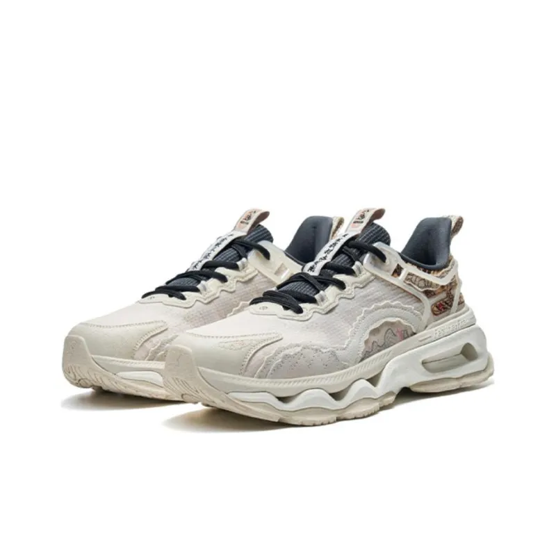 XTEP Shanhai Collection Chunky Sneakers Men Low Top Tea White/Clay-2