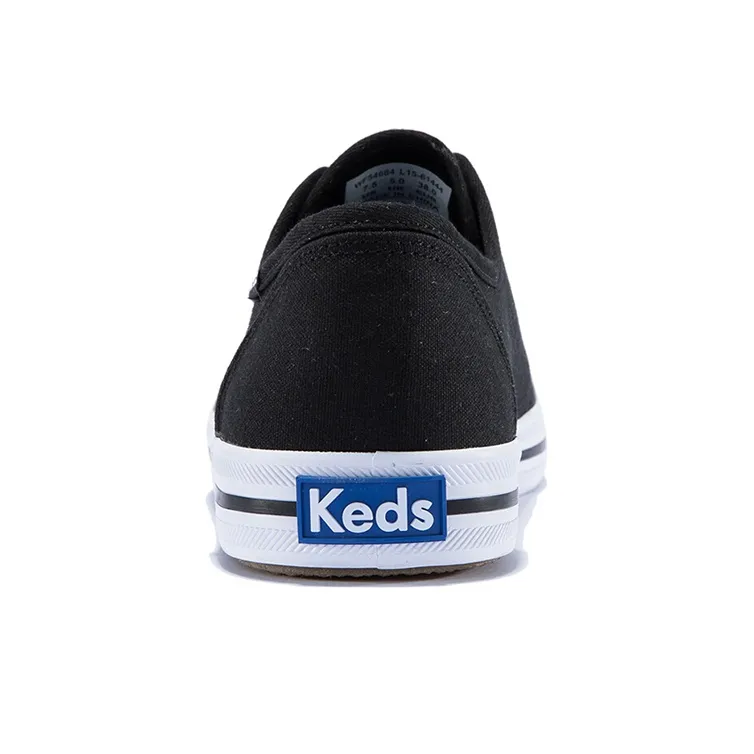 Keds Kickstart Low-Top Canvas Shoes Women's Black White-3