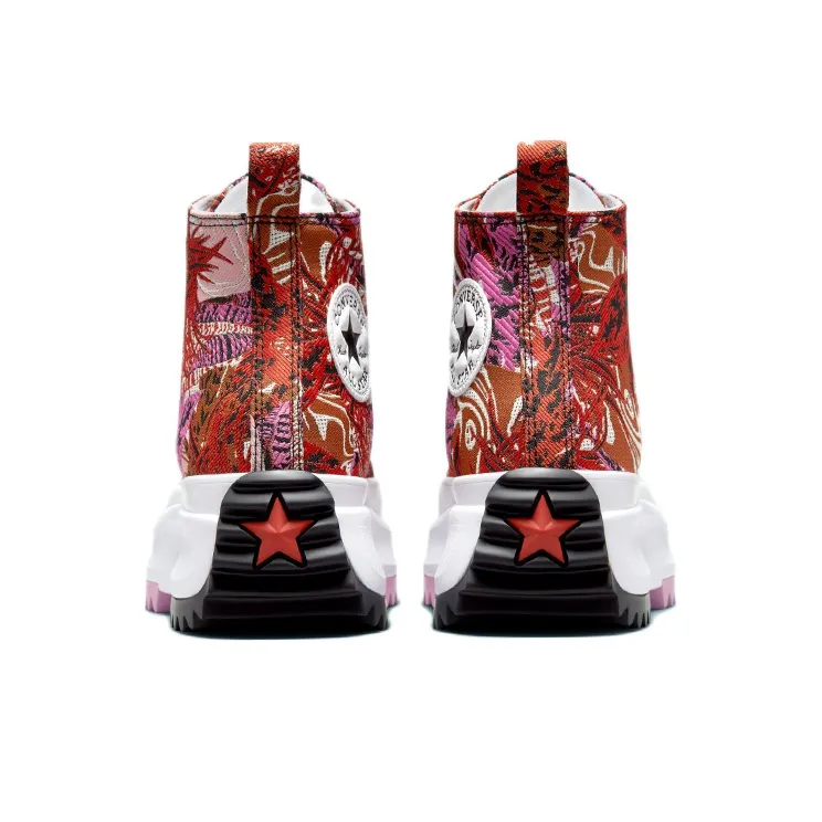Converse Run Star Hike Platform Tropical Florals High Tops 'Mantra Orange'-4