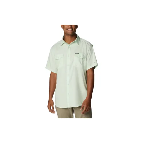 Columbia Shirts Men Ice Green