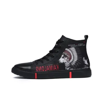YEDANI High-Top Canvas Shoes Men's Black