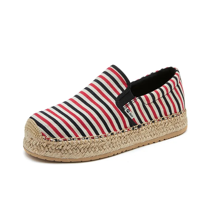 Joy&Mario Breathable Height Increase Low Top Canvas Shoes Men's Red-3