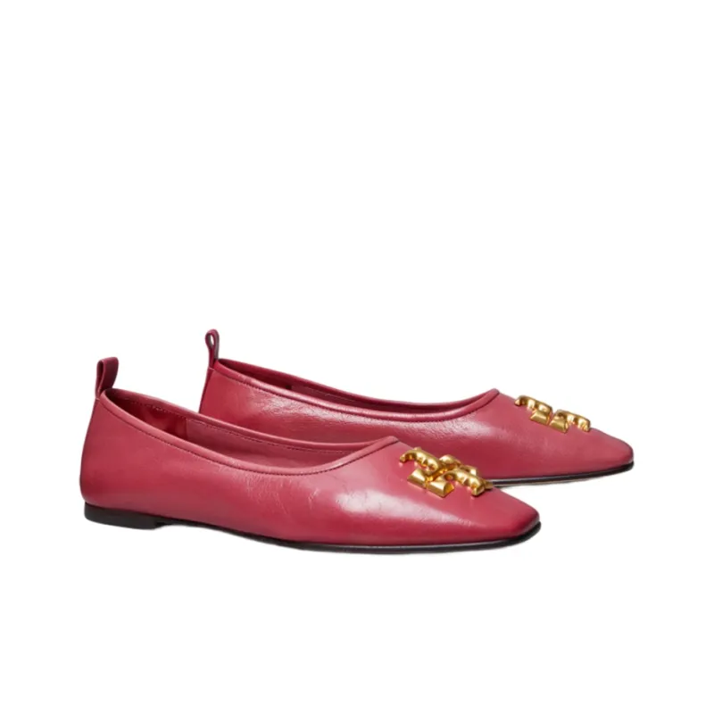 TORY BURCH Eleanor Logo-plaque Ballet Pump-2