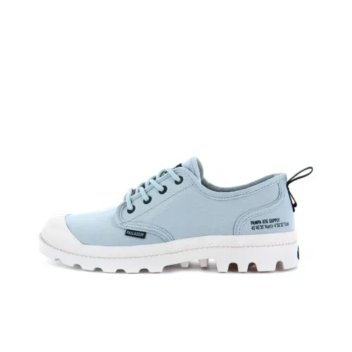 Palladium Pampa Ox Htg Supply Anti-Slip Wear-Resistant Low-Top Canvas Shoes Unisex Light Blue