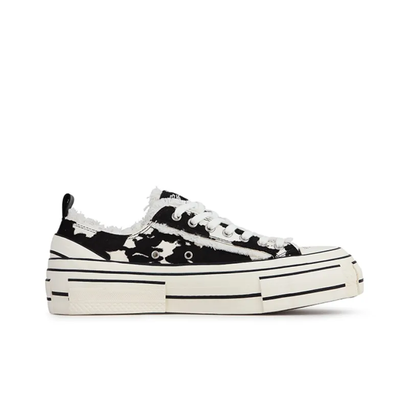 XVESSEL Canvas Shoes Unisex Low Top White/Black-1