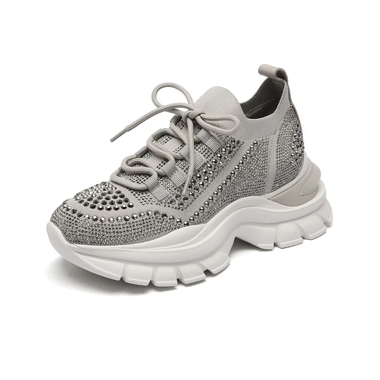 PACO GIL Low-Top Chunky Sneakers 6cm Women's Gray-1