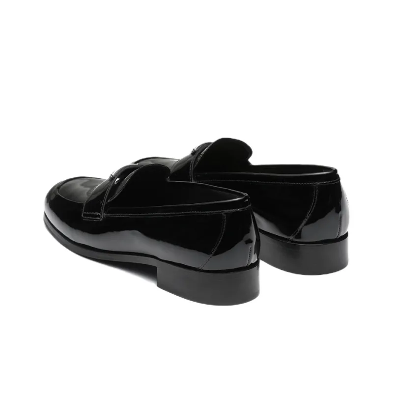 PRADA Patent Leather Loafers 'Black' Women's-3