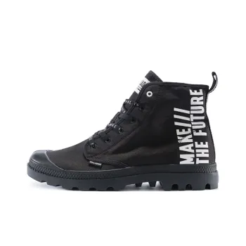 Palladium Pampa Hi Future Wear Resistant Slip Resistant High Top Canvas Shoes Unisex Black