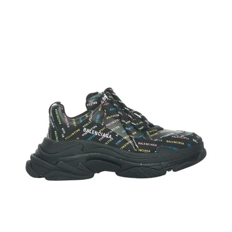 Balenciaga Triple S AllOver Logo Black Multicolor Women's-1
