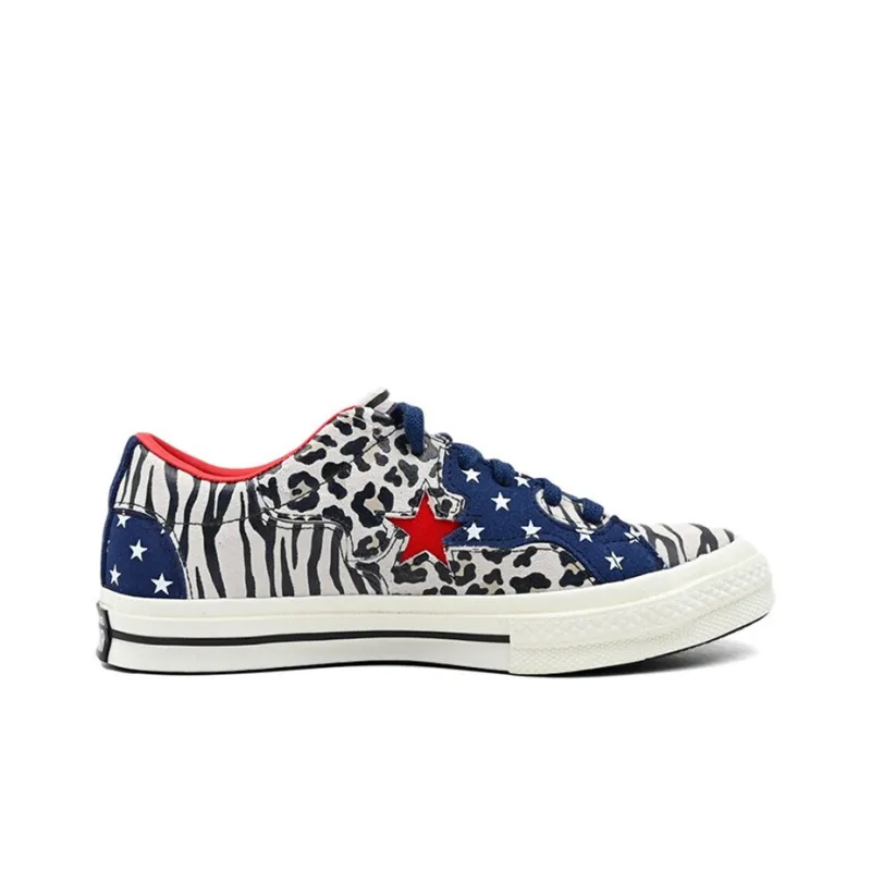 Converse One Star Leopard Grain Brown 'Black White Red'-1