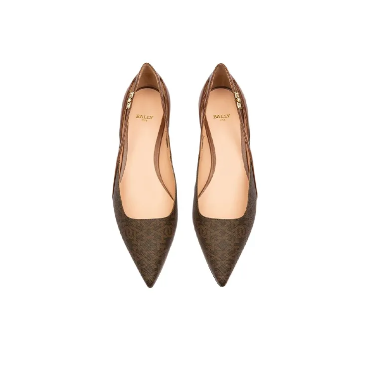 BALLY Elsa Flat Women's Casual Shoes Women's Brown-2