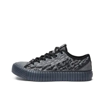 Kappa Sports Fashion Apparel Collection Stitching Low Top Canvas Shoes Unisex Black Gray Color