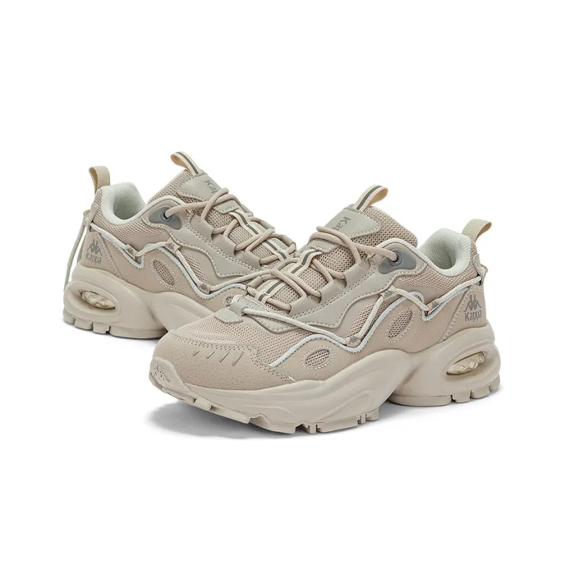 Kappa Cushioning Anti Slip And Wear Resistant Low Top Chunky Sneakers Unisex Silver Gray-2
