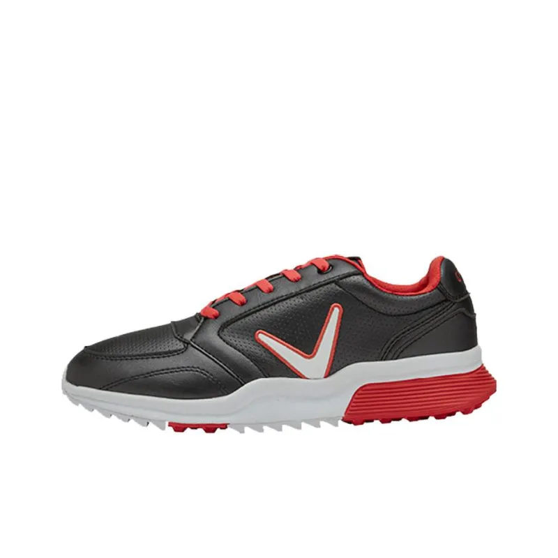 Callaway Calway Slip-Resistant Breathable Low-Top Golf Shoes Women's Black Red-0