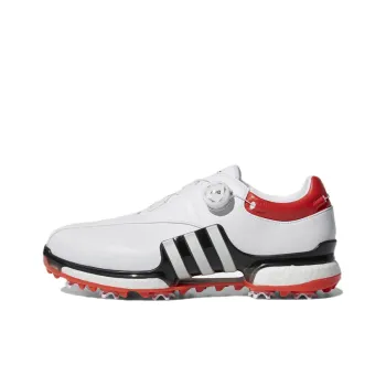 Adidas Tour360 Eqt Boa Wear-Resistant Low-Top Golf Shoes Men's White Black Red