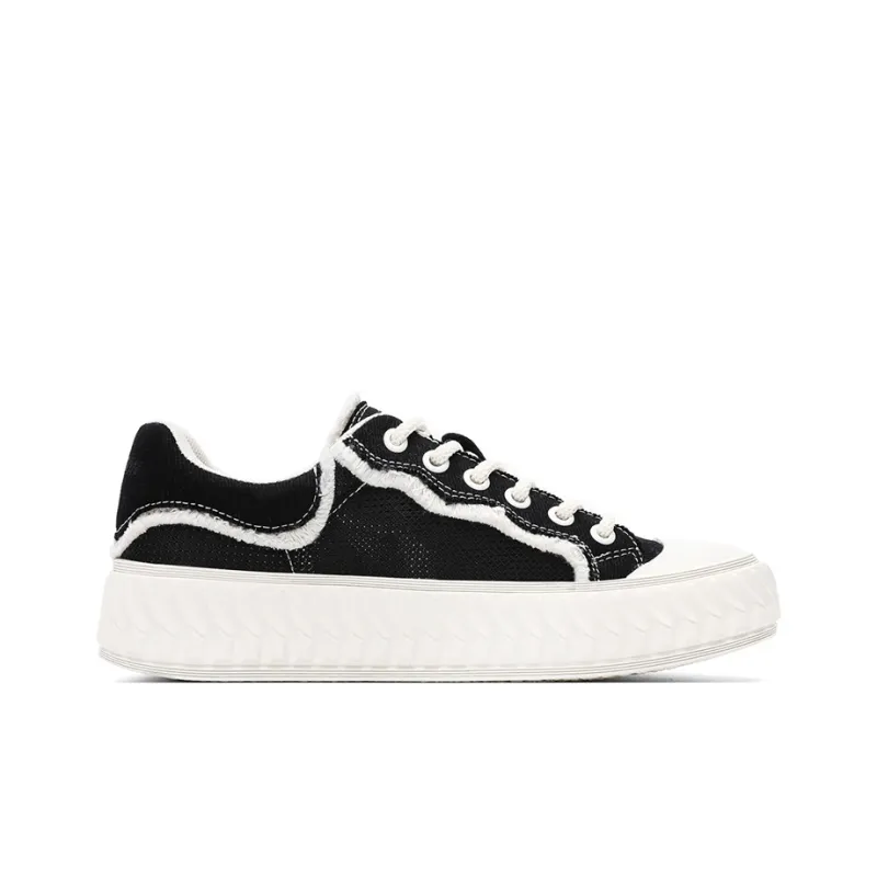 Dickies Wear resistant And Lightweight Low Top Canvas Shoes Women's Black-1