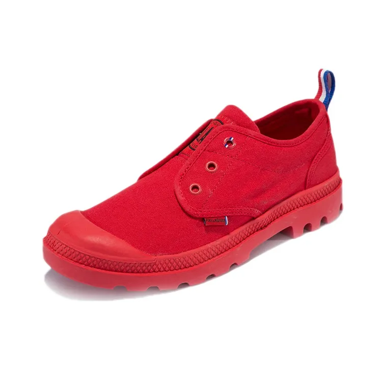 Palladium Pampa Abrasion Resistant, Breathable, Lightweight Low Top Canvas Shoes Unisex Red-1