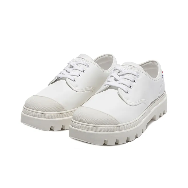 Palladium Pampa Dome Wear Resistant Low Top Canvas Shoes Unisex White-1