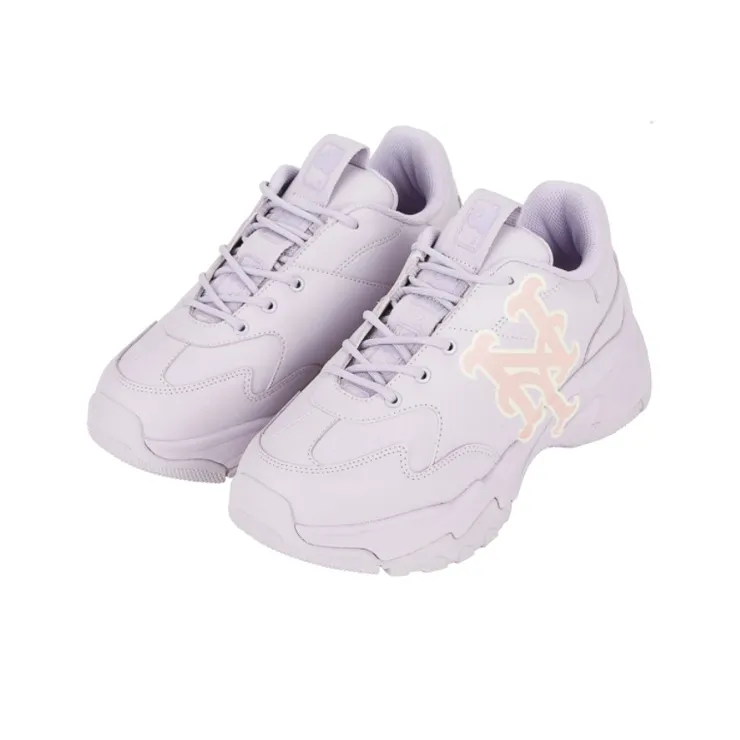 MLB Big Ball Chunky Anti Slip Wear Resistant Low Top Chunky Sneakers Unisex Purple-1