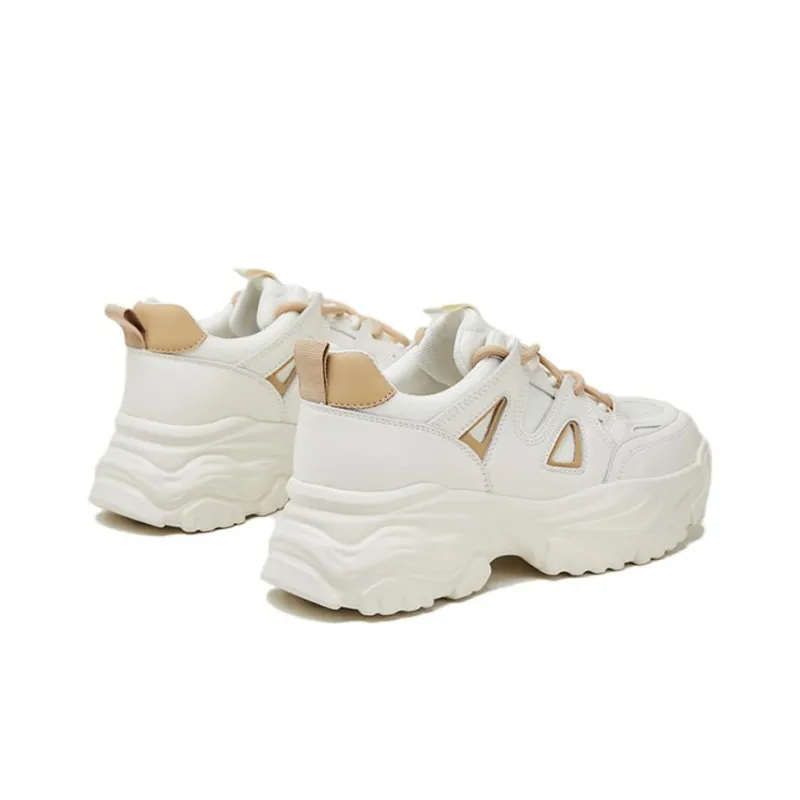 DAPHNE Low Top Chunky Sneakers Women's Milk Tea-3