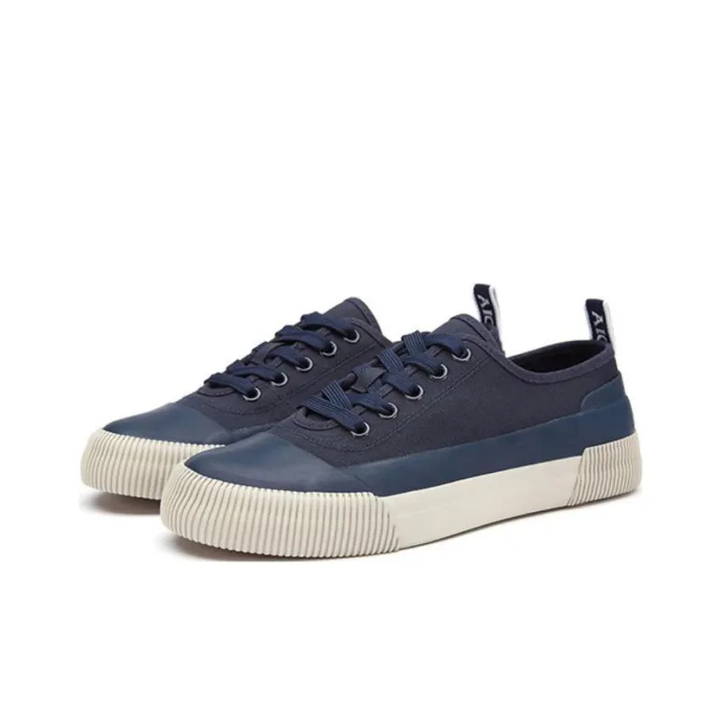 AIGLE Rubber Low W Anti-Slip Wear-Resistant Lightweight Breathable Low-Top Canvas Shoes Men's Blue-1