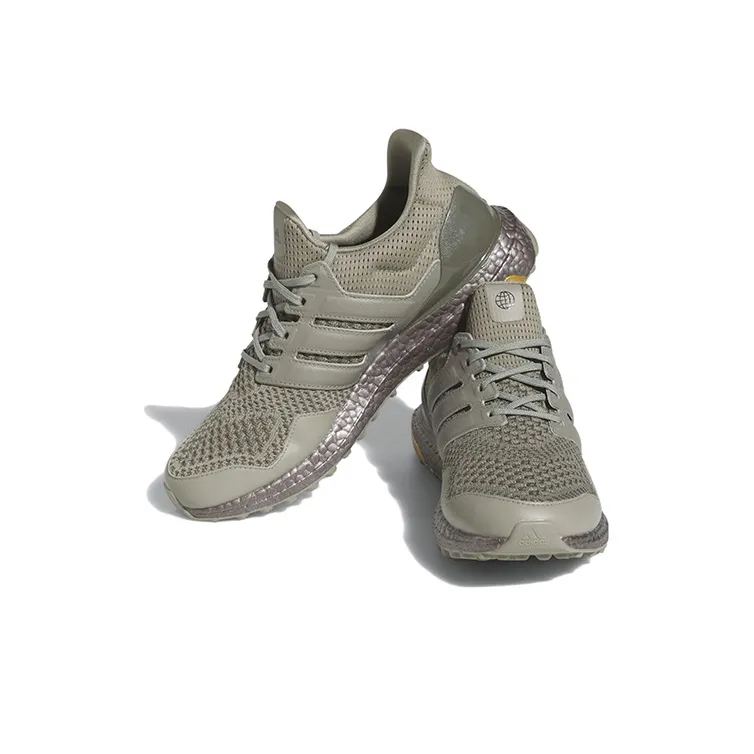 Adidas Ultra Boost Spikeless Golf Silver Pebble Olive Strata-2