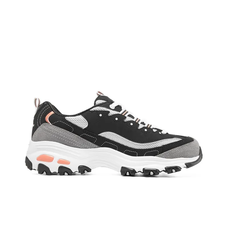 Skechers D'Lites 1.0 'Black White Gray' Women's-1