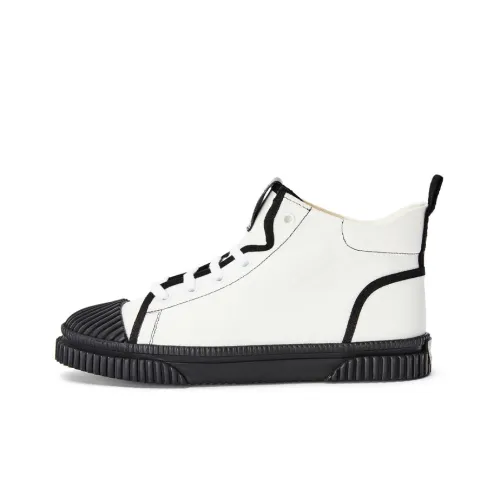 LOEWE Canvas Shoes Women's Mid-Top Soft White