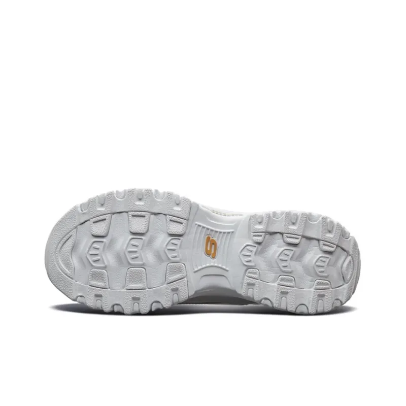 Skechers D'lites Gs White/Gold Women's-4