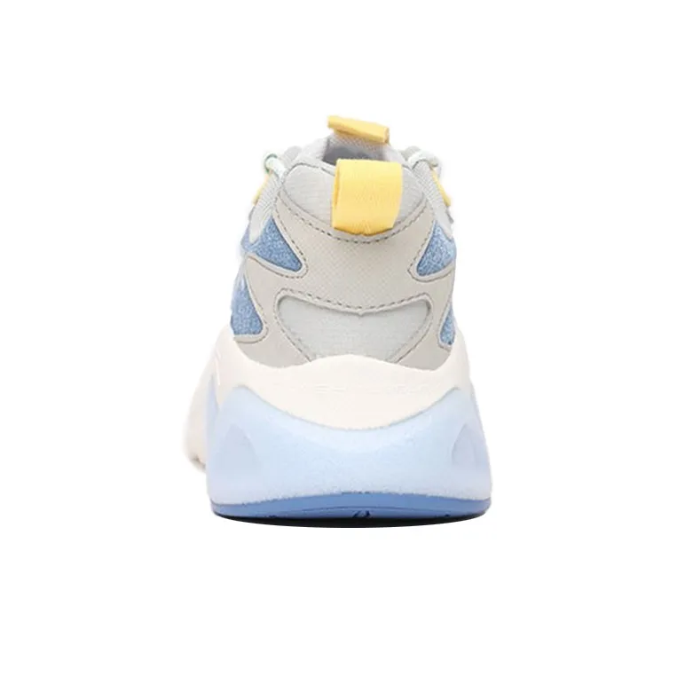 ANTA Chunky Sneakers Men Low Top Sand Grain Gray/Vintage Blue/Light Clear Gray-3