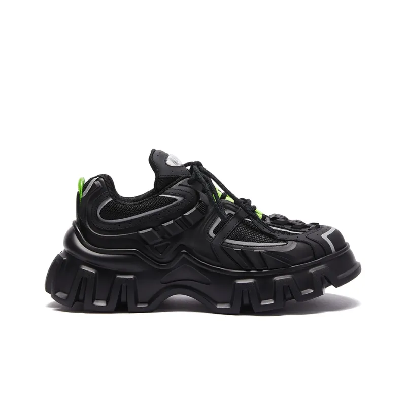 OGR Mecha Heavy Gravity Collection Mecha Chunky Sneakers Unisex Gothic Black-1