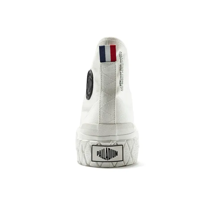 Palladium Palla Ace Cvs Mid Anti Slip And Wear Resistant Breathable High Top Canvas Shoes Unisex White-2