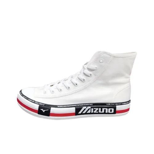 Mizuno Canvas Shoes Unisex High-Top White/Black/Red